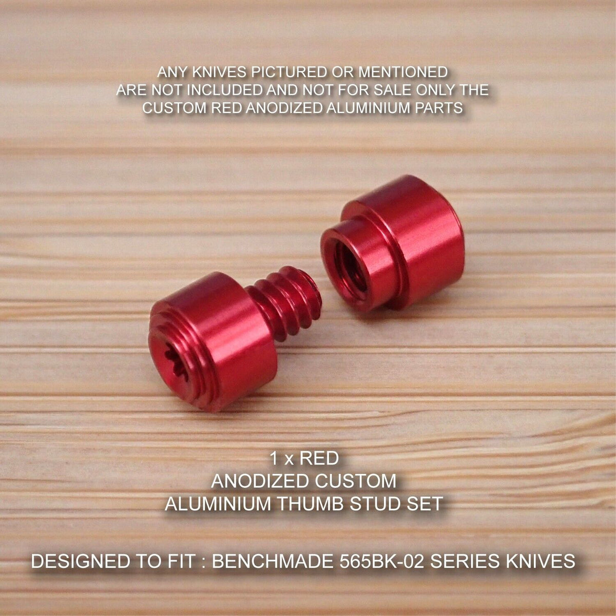 BENCHMADE 565BK-02 MINI SUPER FREEK 2pc Thumb Stud Set Anodized