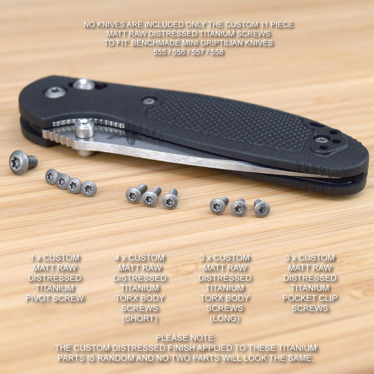 Benchmade 555 557 558 Mini Grip Replacement BRONZE Titanium Pocket Cli –  xxxadrenalinxxx