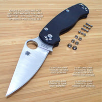 Custom 18 pc RAW Titanium Screw Set fits Spyderco PM2 Paramilitary 2 (NO KNIFE)