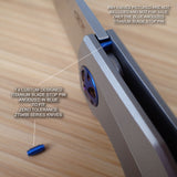 Zero Tolerance ZT0456 ZT 456 BW Custom Anodized Titanium  Blade Stop Pin - BLUE