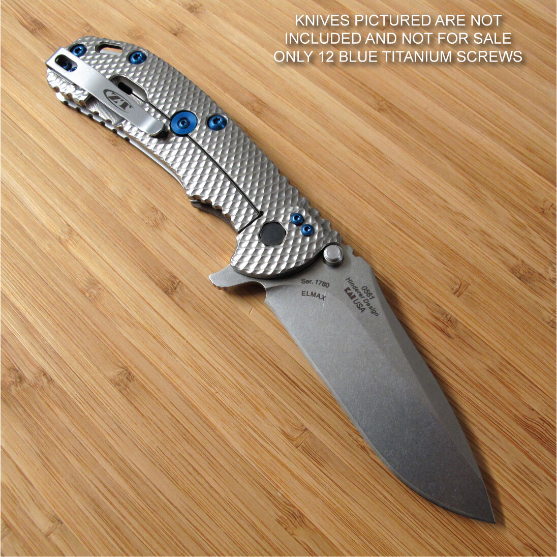 Custom Titanium Pivot Screw For Zero Tolerance ZT0560 & ZT0561 Knives - MXG Gear