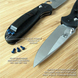 Benchmade 555 556 Mini Griptilian Replacement BLUE Titanium Pocket Clip Screws