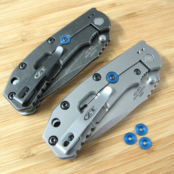 Zero Tolerance ZT0550 550 560 ZT Knife Titanium Lock Bar Stabilizer Washer BLUE