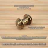 Benchmade 535 BUGOUT Custom BRASS Anodized Titanium Axis Lock Bar