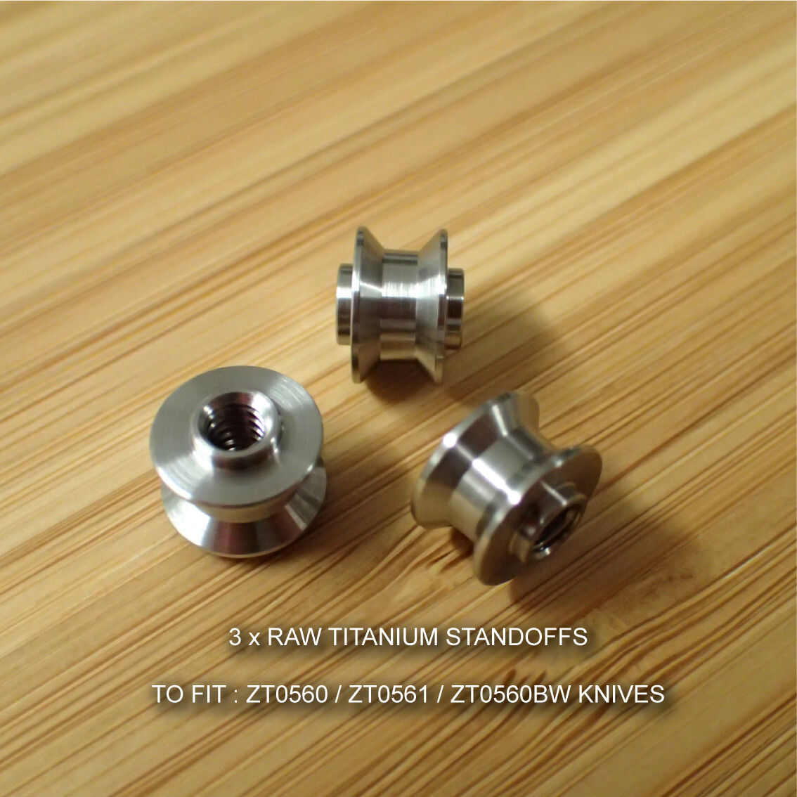 Zero Tolerance ZT0560 ZT 560 561 Knife RAW Titanium Custom Standoffs S