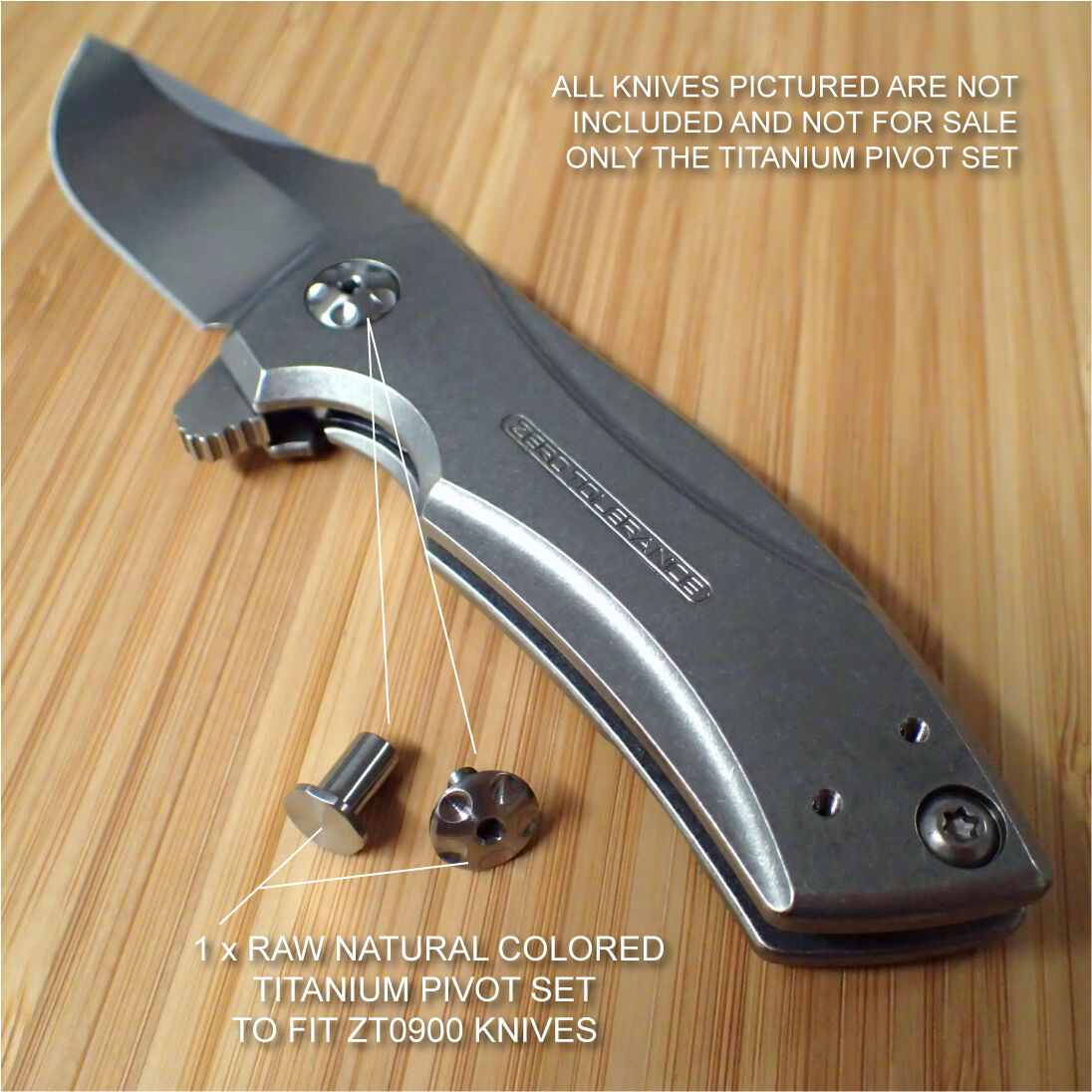 Zero Tolerance ZT0900 ZT 900 0900 Knife RAW Custom Titanium Pivot