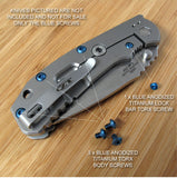 Zero Tolerance ZT0550 550 ZT Knife 4PC Titanium Body & Lock Bar Screw Set BLUE