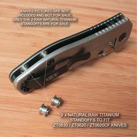 Zero Tolerance ZT0620 ZT 630 620CF Knife Natural RAW Titanium Custom Standoffs