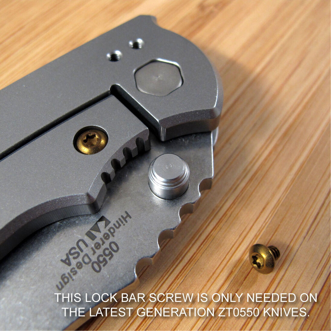 Zero Tolerance ZT0550 550 0550 ZT Knife 10PC Titanium Ti Torx
