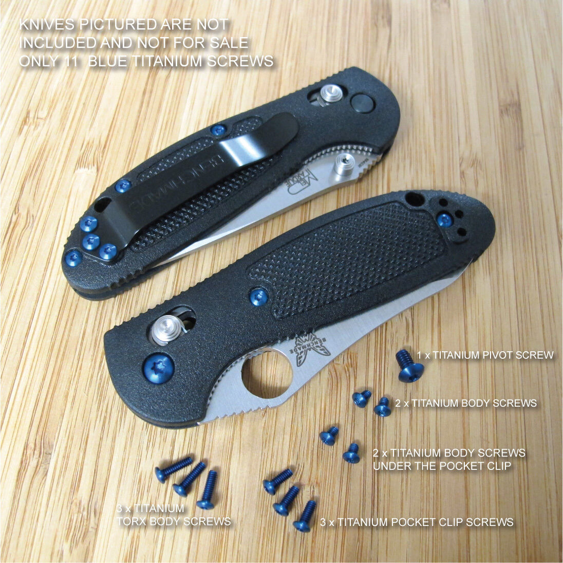Benchmade 555 557 558 Mini Grip Replacement BRONZE Titanium Pocket Cli –  xxxadrenalinxxx