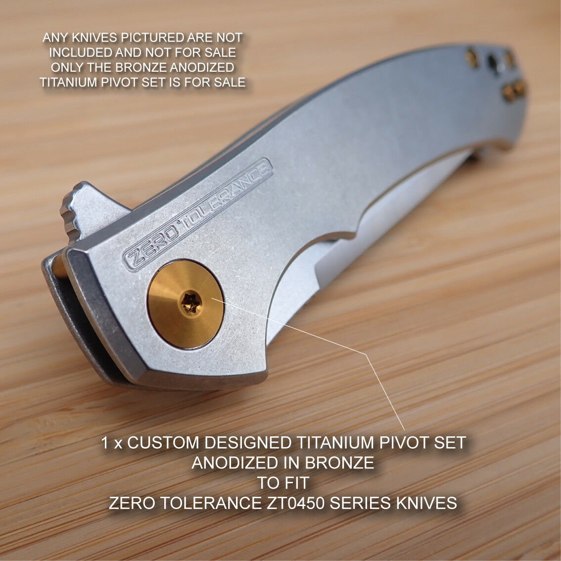 Zero Tolerance ZT0450 ZT 450 0450 450CF Custom Titanium Pivot