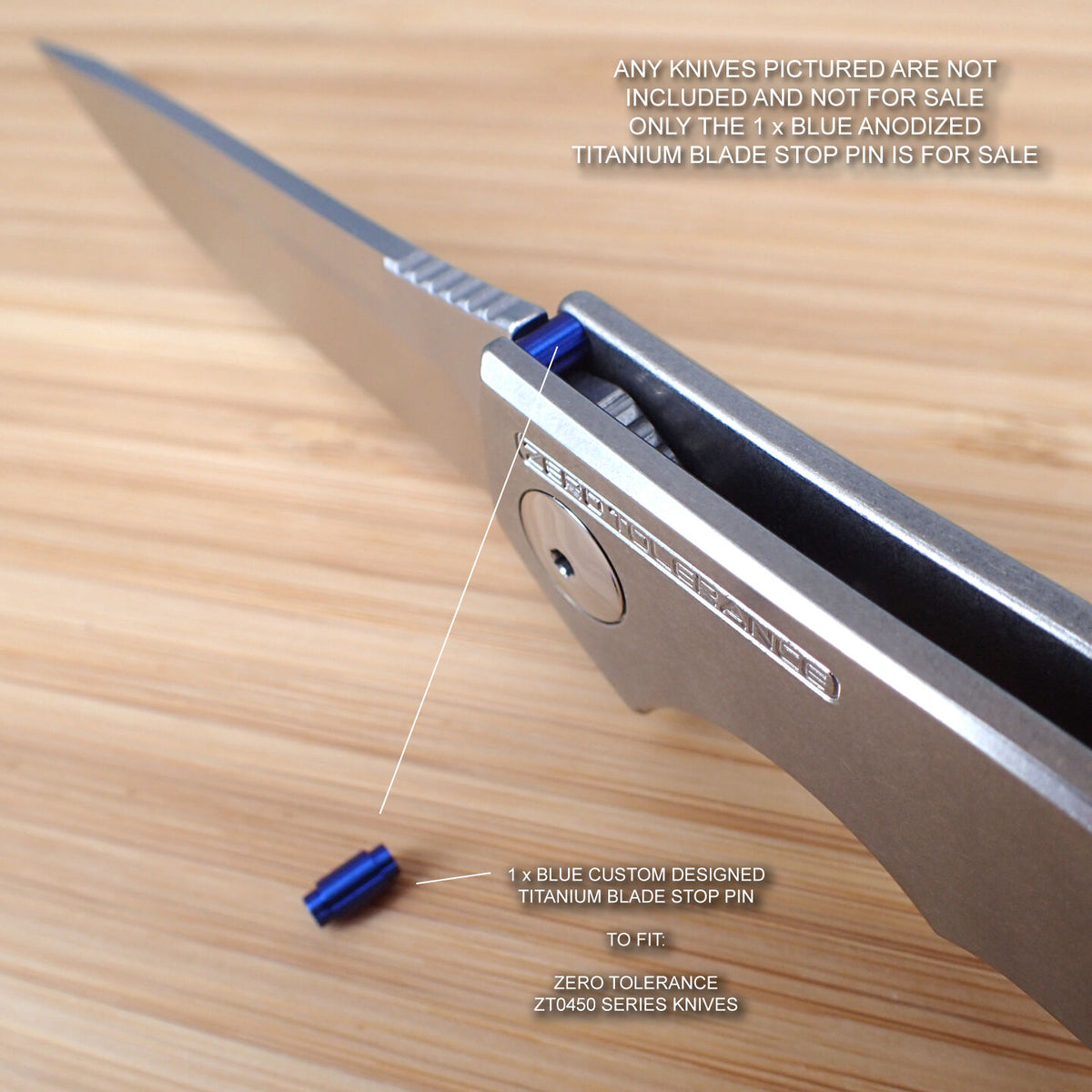 Zero Tolerance ZT0450 450 CF G10 ZT Knife Titanium Blade Stop Pin