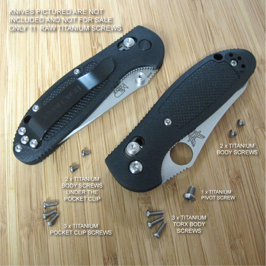 Benchmade 555 557 558 Mini Grip Replacement BRONZE Titanium Pocket Cli –  xxxadrenalinxxx