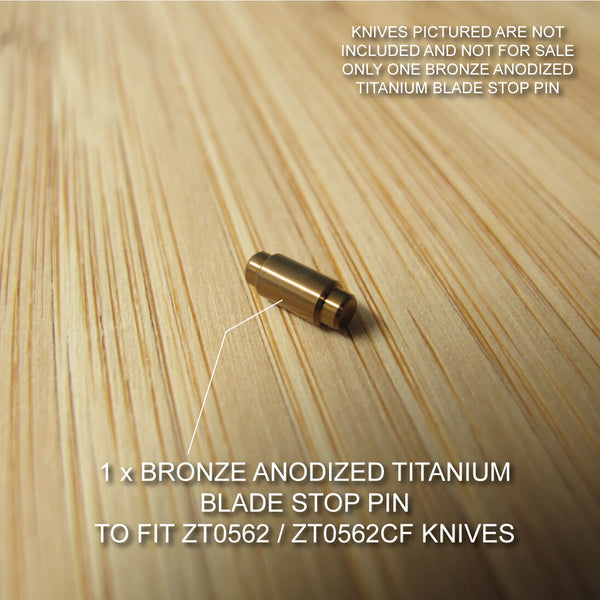 Zero Tolerance ZT0562 562CF ZT Knife Anodized Titanium Blade Stop Pin - BRONZE