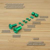 Zero Tolerance ZT0393 ZT 393 0393 Custom Titanium 11pc Screw & Pivot Set - GREEN