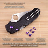BLURPLE Titanium Screws for Spyderco Para 3 LW LIGHTWEIGHT PM3LW (No Knife)