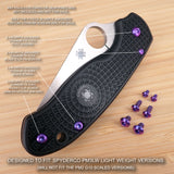 BLURPLE Titanium Screws for Spyderco Para 3 LW LIGHTWEIGHT PM3LW (No Knife)