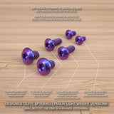 BLURPLE Titanium Screws for Spyderco Para 3 LW LIGHTWEIGHT PM3LW (No Knife)