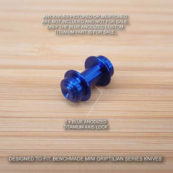 Benchmade 555 556 557 Mini Grip Mini Griptilian Titanium Axis Lock Bar - BLUE
