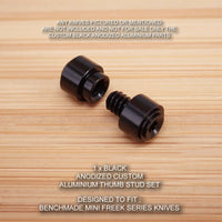 Benchmade 565-1 MINI FREEK Aftermarket Custom Thumb Stud Set - Anodized BLACK