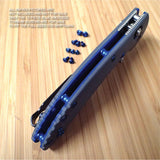 Benchmade 551-1 New G10 Gray Griptilian 10PC Replacement BLUE Titanium Screw Set