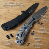 Zero Tolerance ZT0561 560 ZT Knife 13PC Titanium Screw Set inc LBS Washer - BLUE
