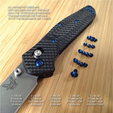 Benchmade 940-1 Osborne 16pc BLUE Anodized Titanium Screw & Pivot Set - NO Knife