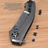 Zero Tolerance ZT0452CF 452 ZT 0452CF Titanium 9pc Screw Set Anodized - BLUE