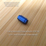 Zero Tolerance ZT0909 ZT909 ZT 909 Knife Custom Titanium Blade Stop Pin  BLUE