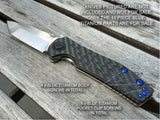 Zero Tolerance ZT0620 620 ZT Knife 11PC Titanium Body Pocket Clip Screw Set BLUE