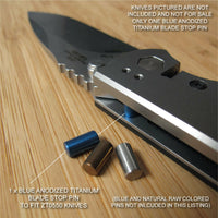 Zero Tolerance ZT0550 550 ZT 550BW Knife Anodized Titanium Blade Stop Pin - BLUE