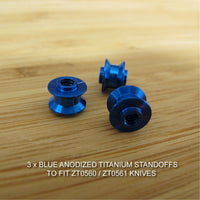 Zero Tolerance ZT0560 ZT 560 561 Knife BLUE Anodized Titanium Ti Standoffs Set
