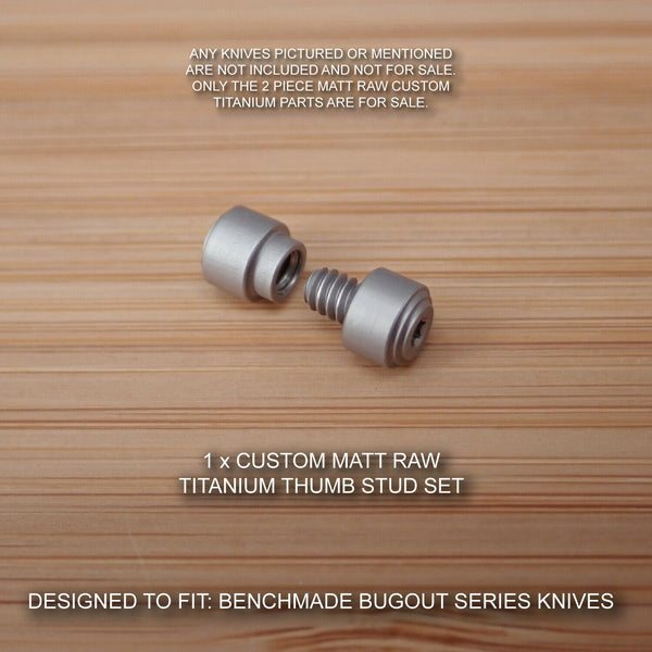 thumbnail image 2 of Titanium Thumb Stud Silver For Benchmade Bugout Series 535 Knives – Unbranded 2 of 4