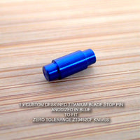 Zero Tolerance ZT0452CF ZT Knife Custom Anodized Titanium  Blade Stop Pin - BLUE