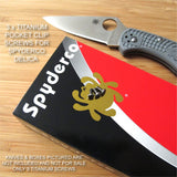 Spyderco Endura 4 Custom RAW Titanium Ti 3PC Pocket Clip Screws Set - NO KNIFE