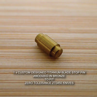 Zero Tolerance ZT0450 450 CF ZT Knife Anodized Titanium Blade Stop Pin - BRONZE
