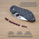 Spyderco Dice Knife Custom 11PC Ti Titanium Screw Set Anodized in PURPLE