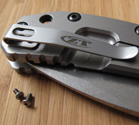 Zero Tolerance ZT0550 550 560 ZT Knife Pocket Clip Titanium Screws Set - BLUE