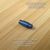 Zero Tolerance ZT0566 566 566BW ZT Knife Anodized Titanium Blade Stop Pin - BLUE