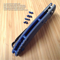 Benchmade 550-1 New G10 Gray Griptilian 10PC Replacement BLUE Titanium Screw Set