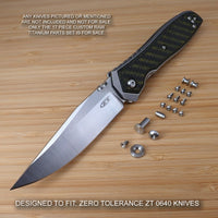 Zero Tolerance ZT0640 ZT 0640 ZT640 Custom FULL Titanium 17pc Parts Set - RAW