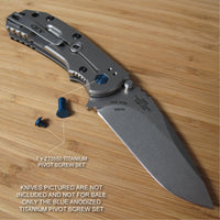 Zero Tolerance ZT0550  ZT 550 Knife BLUE Anodized Titanium Pivot Torx Screw Set