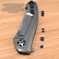 Zero Tolerance ZT0452CF 452 ZT 0452CF Titanium 9pc Screw Set Anodized - BLUE