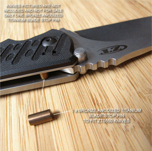 Zero Tolerance ZT0550 550 ZT Knife Anodized Titanium Blade Stop Pin - BRONZE