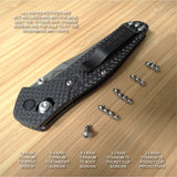 Benchmade 940-2 Osborne Knife 16 PC Custom Natural RAW Titanium Screw Pivot Set