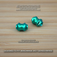 Benchmade 940-1 Osborne Custom Titanium Standoffs Spacers Anodized - GREEN