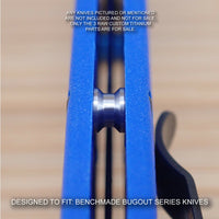 Benchmade 533 MINI BUGOUT 3 Piece Custom RAW Titanium Standoffs & Pin Set - NO KNIFE