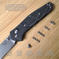 Benchmade 940-1 Osborne Knife 15 PC Custom Natural RAW Titanium Torx Screw Set