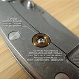 Hinderer Knives XM18 XM24 Eklipse Custom 5pc Titanium LBS Washer & Screw Set - BRONZE