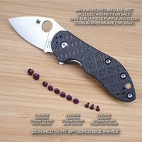 Spyderco Dice Knife Custom 11PC Ti Titanium Screw Set Anodized in PURPLE